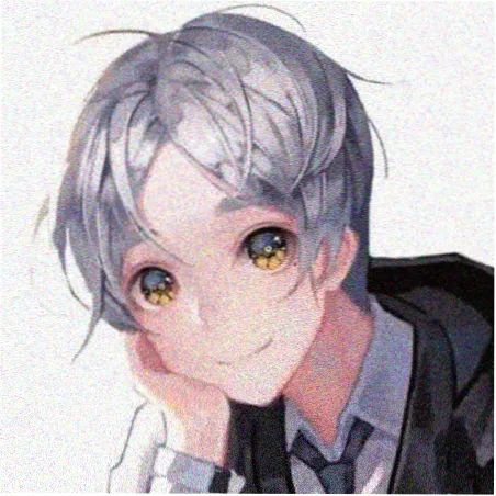 带围巾的暖色调动漫少年
